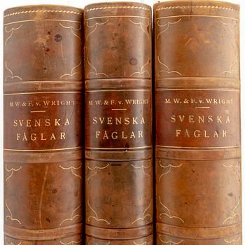 The von Wright brothers, three volumes "Svenska Fåglar", Börtzells tryckeri AB, Stockholm 1927-1929.