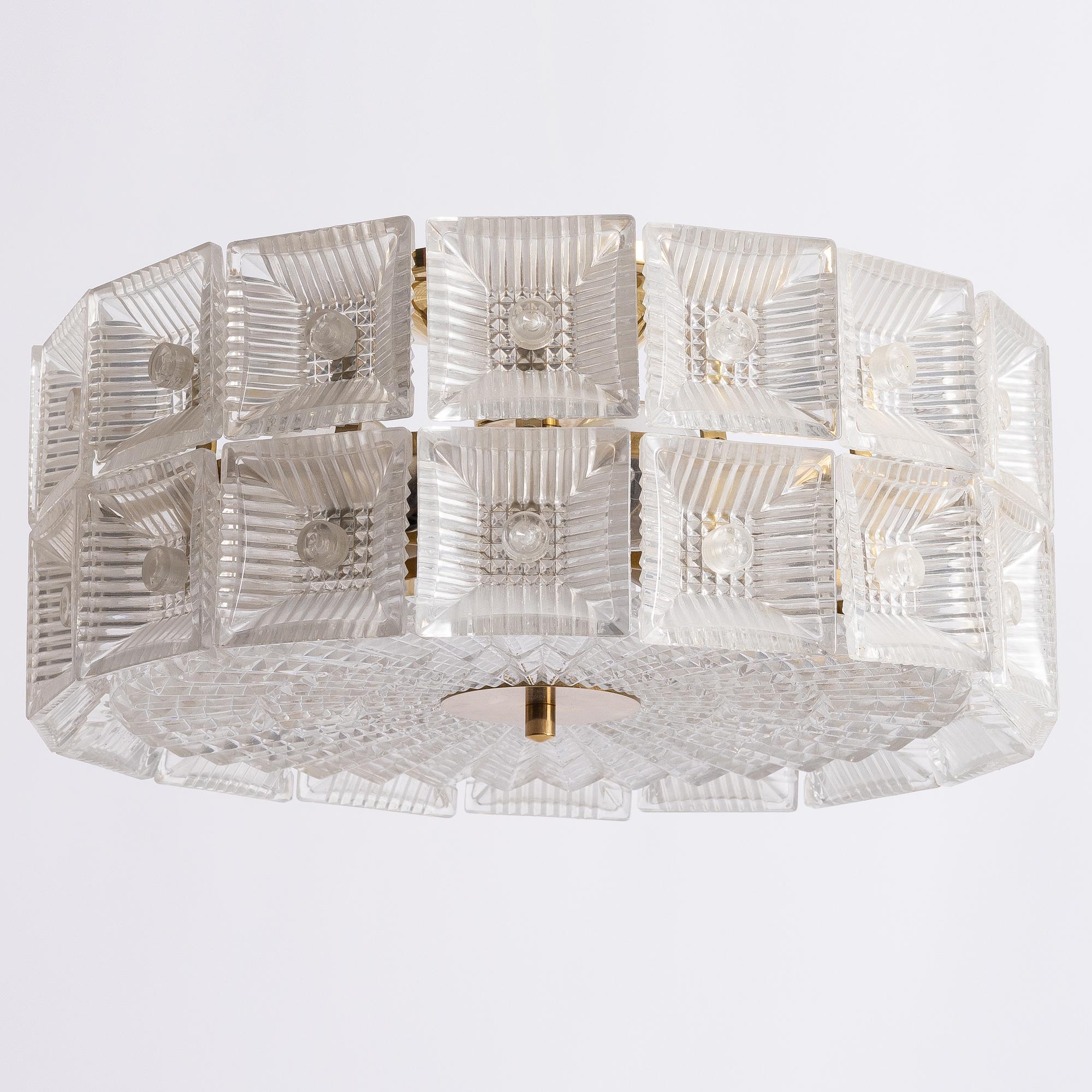 Carl Fagerlund, taklampa, Orrefors, 1900-talets andra hälft.