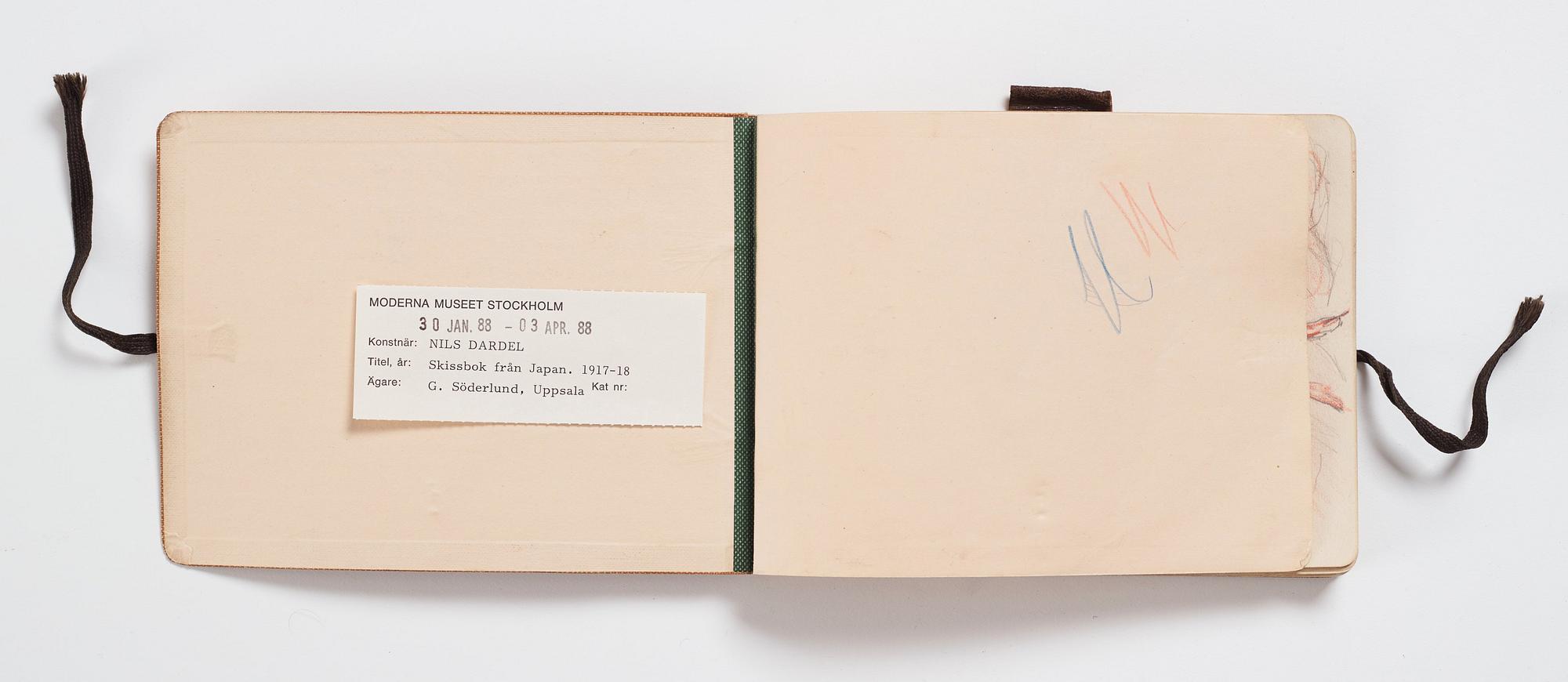 Nils von Dardel, Sketchbook, from trip to Hokkaido, Japan, 1917.