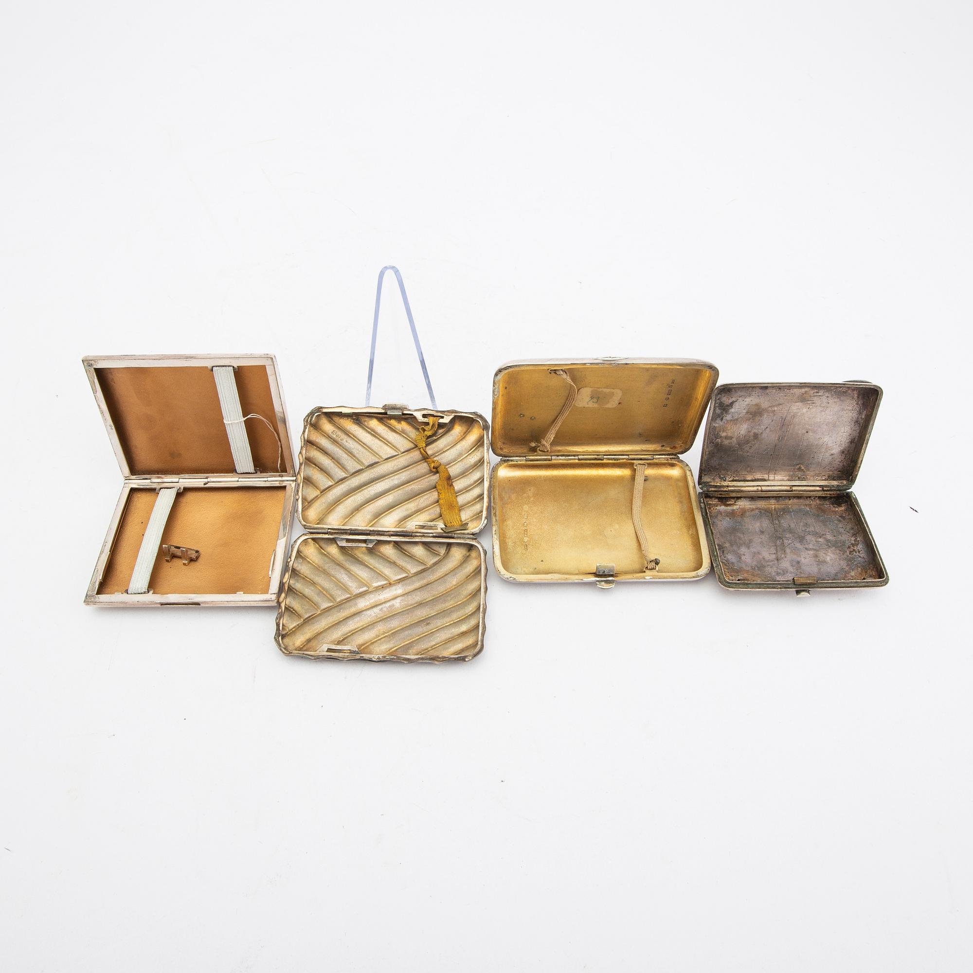 Cigarettetuin 4 st silver 18/1900-tal.