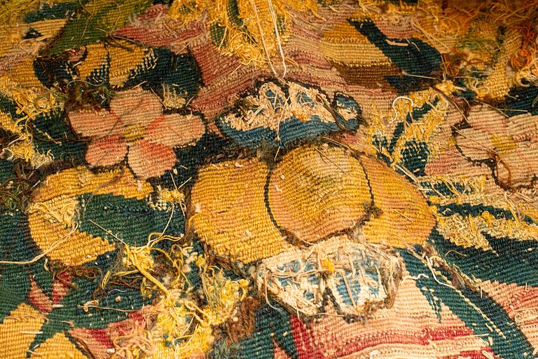 A tapestry, "Feuilles de choux", tapestry weave, third quarter 16th century, Flanders, probably Audenarde.