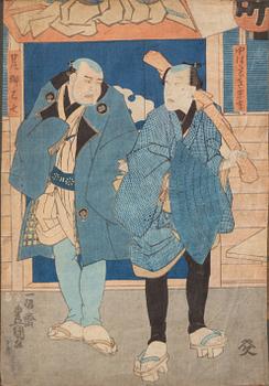 Utagawa Kunisada (Toyokuni III), Kabuki actors.