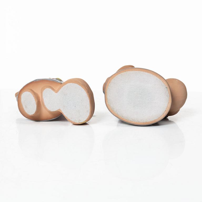 Lisa Larson, figuriner, 8 st, stengods, bl.a. ur serien "Tomtefamiljen", Gustavsberg och K-Studion.