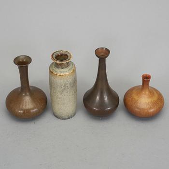 VASER, 4 st, stengods, Rörstrand, Gunnar Nylund och Carl-Harry Stålhane, 1950-60-tal.