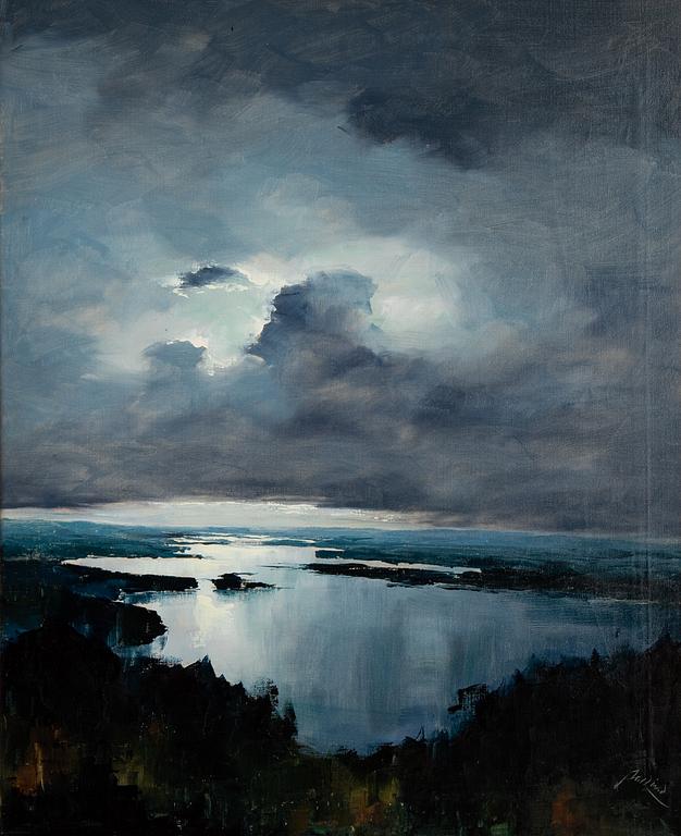 Axel Lind, olja på duk, signerad.