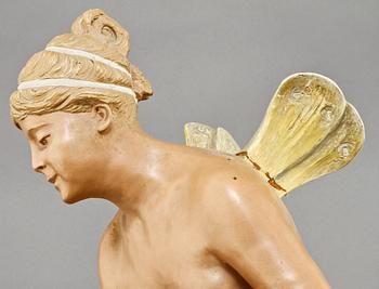 SKULPTUR, lergods, sign, Carl Budde Lund, 1900-tal.