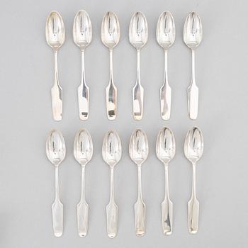 Claës Giertta, a set of twelve silver coffee spons, Mema, Lidköping 1971-75.