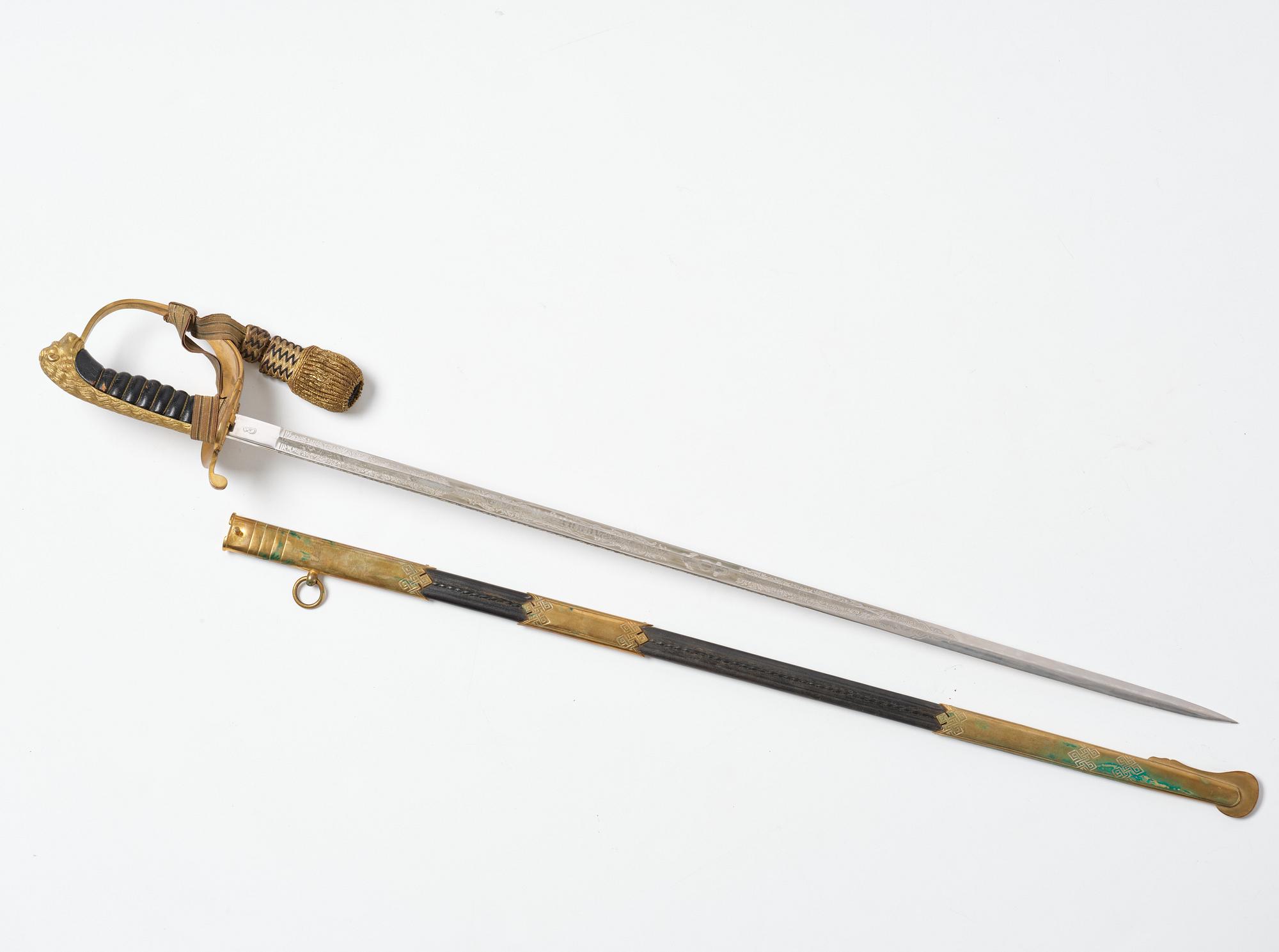 Sabel svensk, m/1915 för sjöofficer, med balja.