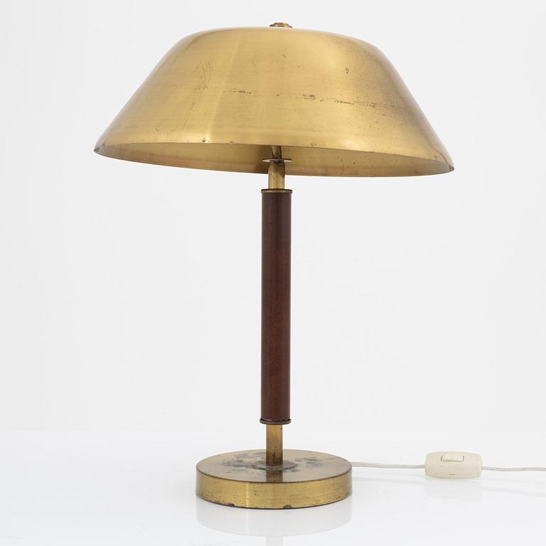 A brass table lamp, Falkenbergs Belysning, Sweden, second half of the 20th century.