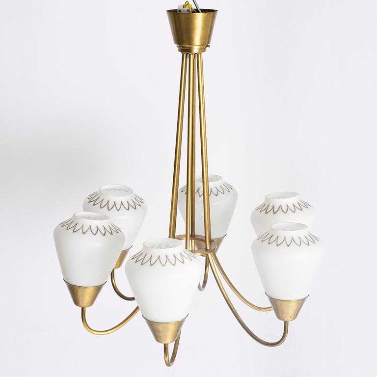 A Scandinavian Modern ceiling lamp, 1940s/50s.