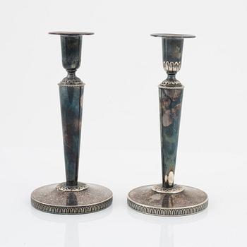 Tore Eldh, a pair of silver candle sticks, Ceson Guldvaru Ab, Gothenburg, 1961.