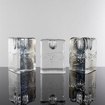 LJUSSTAKAR, 7 st, glas, "Arkipelago", Iittala, 1900-talets fjärde kvartal.