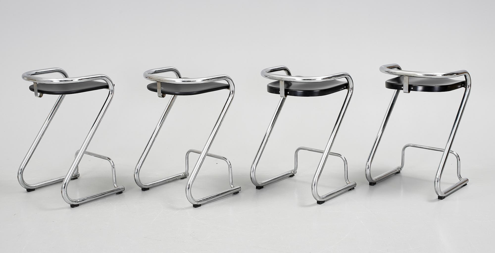 BARSTOLAR, två par, "S70-3", Börge Lindau och Bo Lindekrantz, Lammhults, 1900-talets andra hälft.