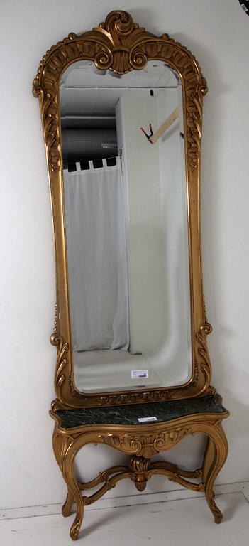 SPEGEL MED KONSOLBORD, nyrokokostil.