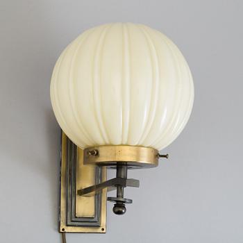 VÄGGLAMPA, funkis, 1930-tal.