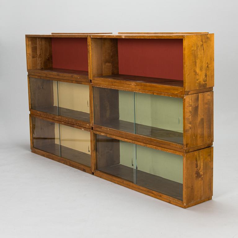 Aino Aalto, a 1940s six-piece bookcabinet for O.Y. Huonekalu- ja Rakennustyötehdas A.B.