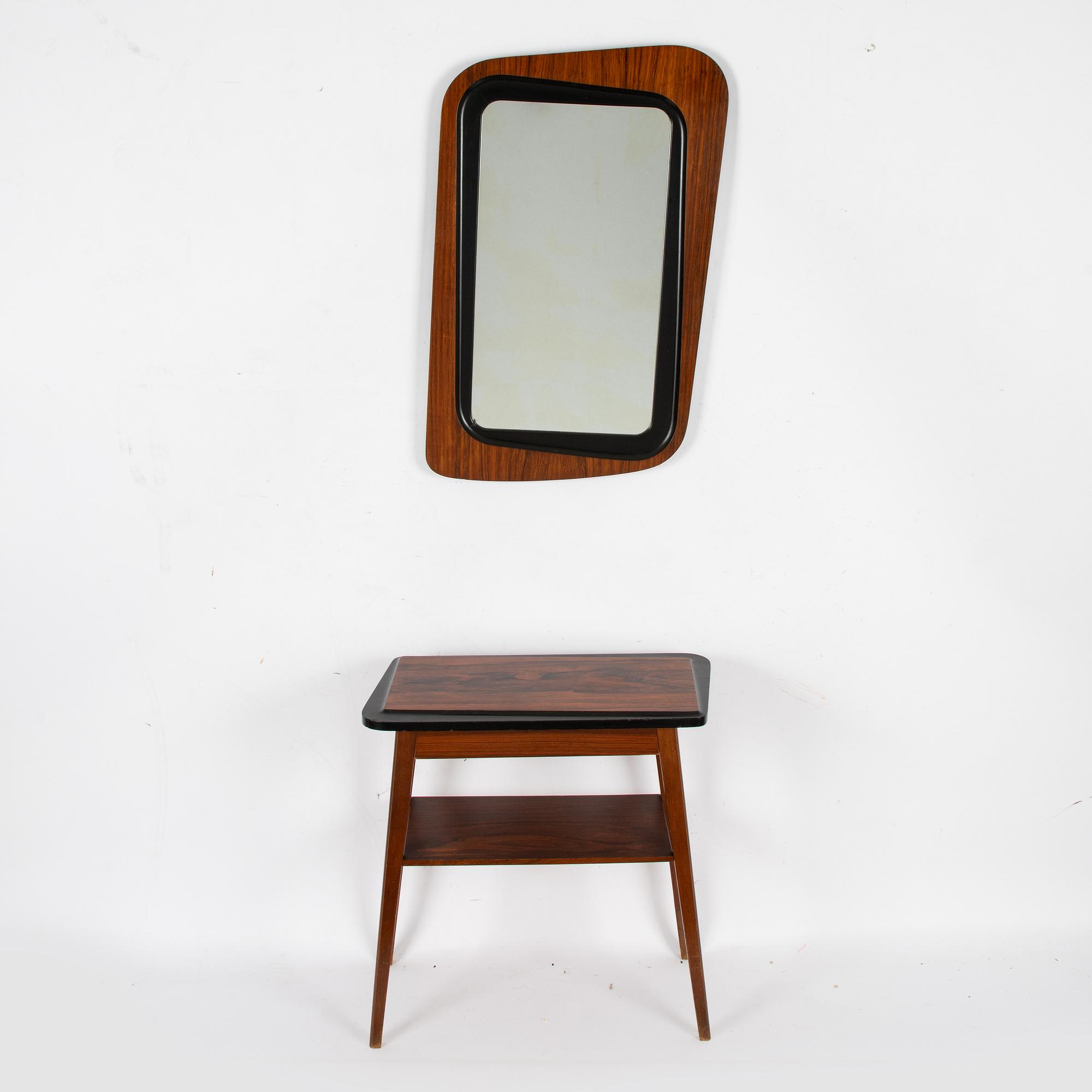 Hallmöbel, 2 delar, Glas & Trä, Hovmantorp, 1957.