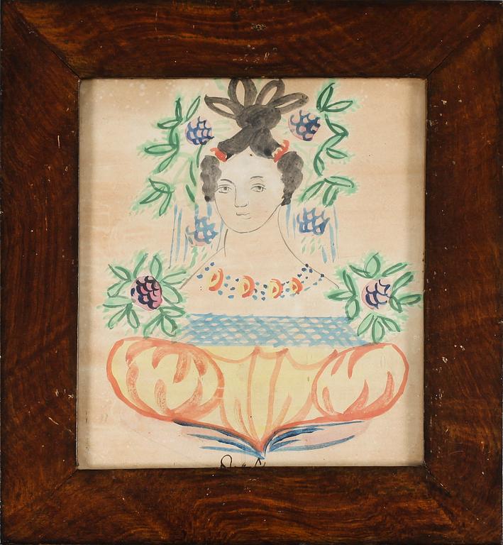 OIDENTIFIERAD KONSTNÄR, 4 st, akvareller, osignerade, 1800-talets första hälft.