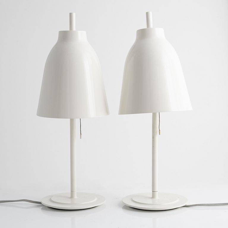 Cecilie Manz, a pair of "Caravaggio" table lamps, Fritz Hansen, Denmark.