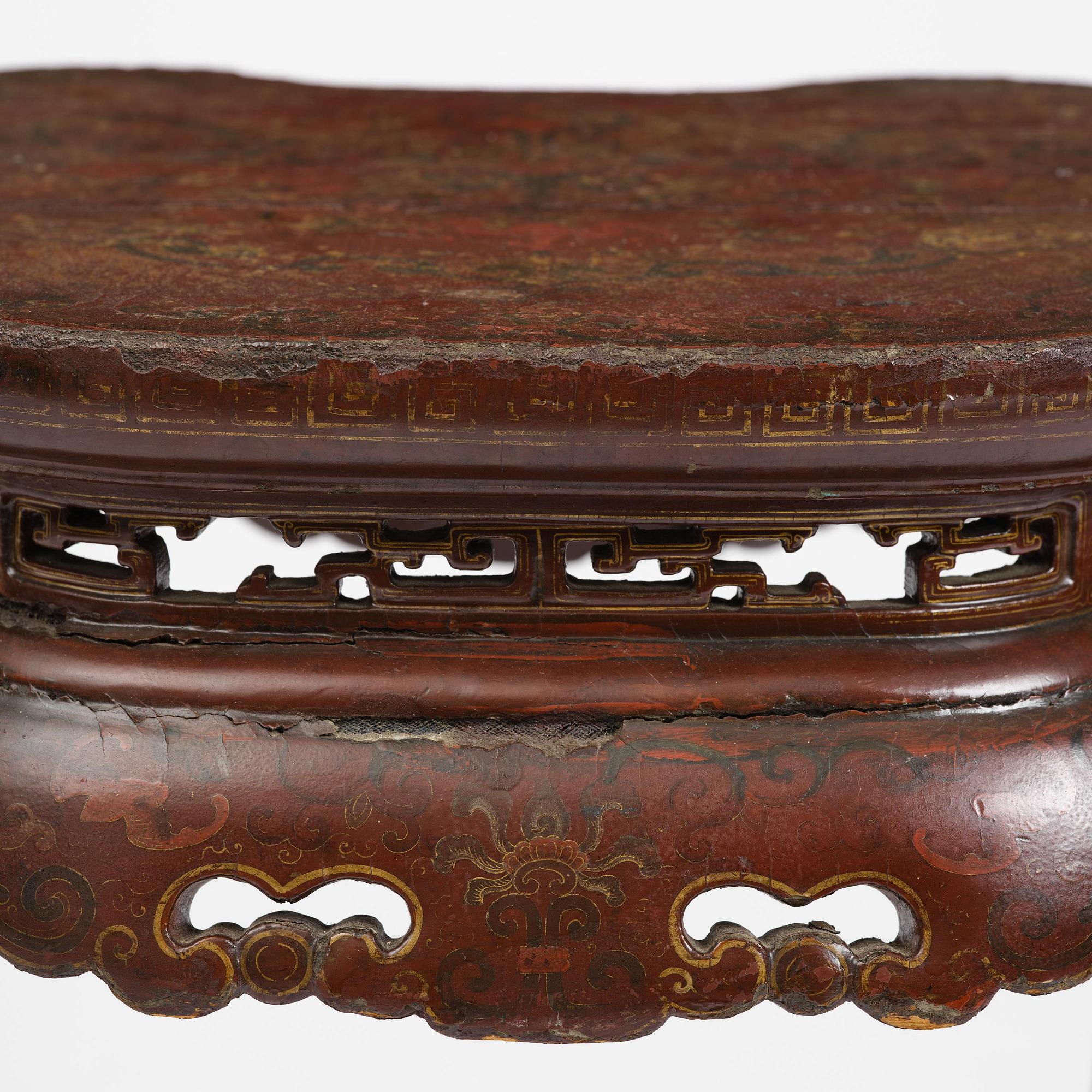 Pall, lack, Qingdynastin troligen 1700-tal.
