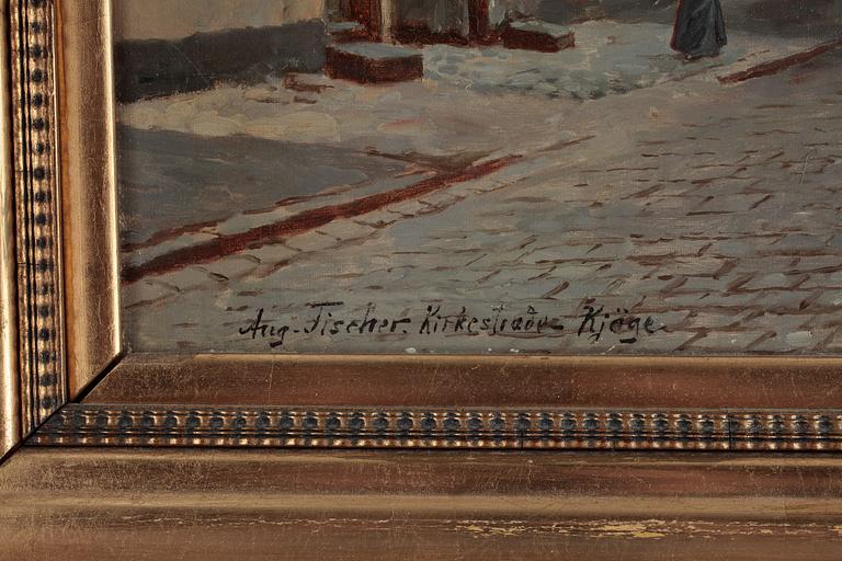 AUGUST FISCHER, olja på duk, signerad.