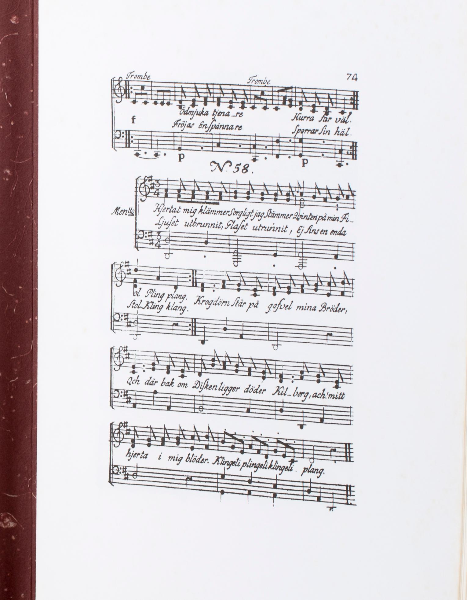 PETER DAHL, KASSETTER, 2 st samt 4 st färglitografier. "Fredmans Epistlar, Carl Bellman".