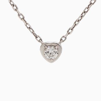 Cartier, kaulakoru, "d’Amour", 18K valkokultaa ja briljanttihiottu timantti.