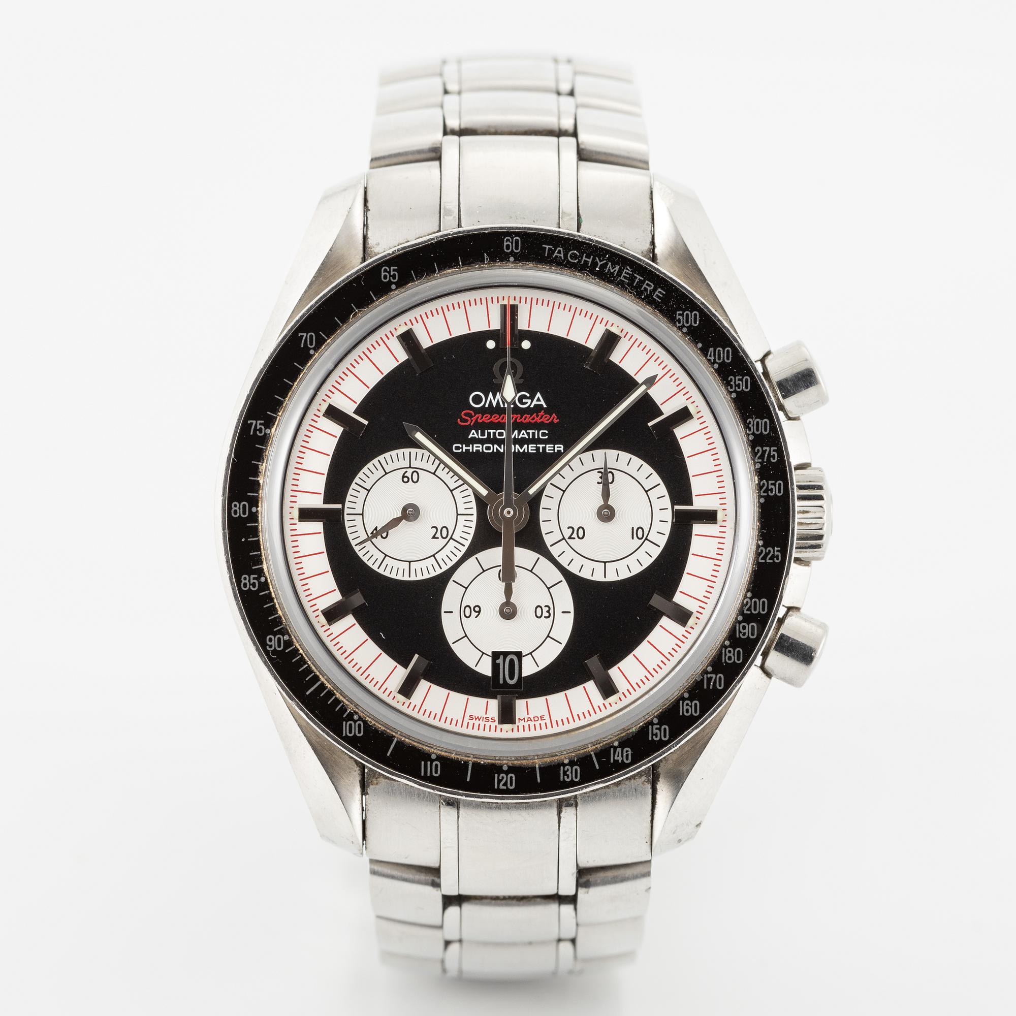 Omega, Speedmaster “Michael Schumacher – The Legend Collection”, chronograph, wristwatch, 42 mm.
