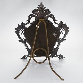 A Neo Rococo table mirror, Cyrillic mark IF, Fyodor Ilin, Saint Petersburg around 1860.