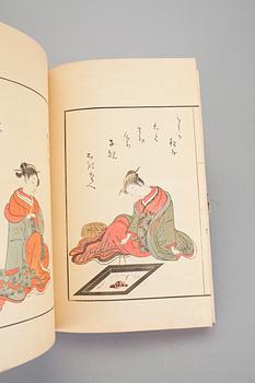 BÖCKER, fem band, efter Harunobu Suzuki, 1900-tal.
