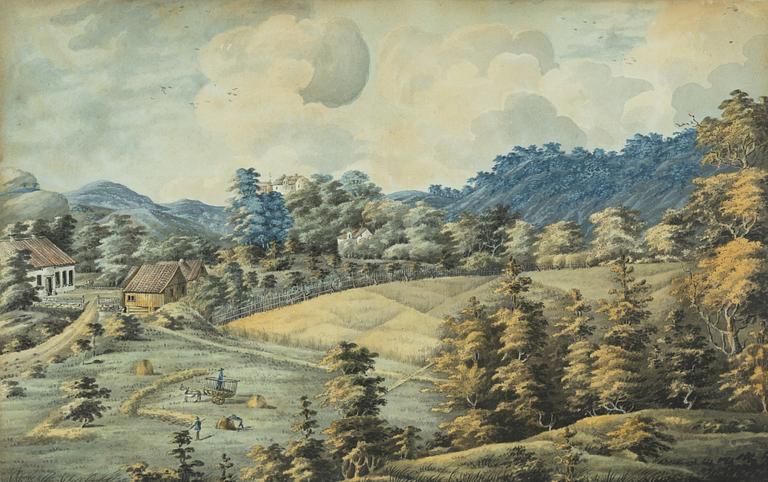 Carl Gustaf Ulfsparre af Broxvik, akvareller, ett par, signerade och daterade 1816.