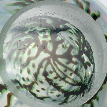 Edward Hald, A “fish graal” vase, Orrefors, mid-20th century.