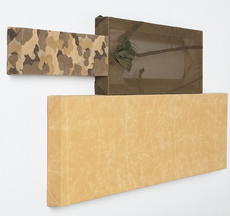 Grear Patterson, signed and dated 2015 on verso. 3 parts, mixed media.
