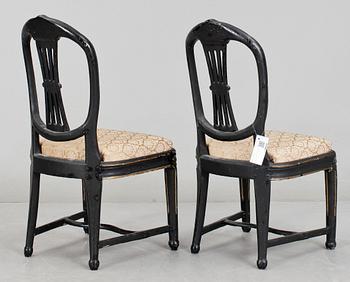 STOLAR, ett par, gustaviansk provinsarbete, 1800-talets första hälft.