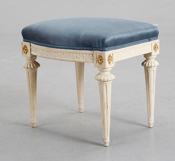 TABURETT, gustaviansk, 1700-talets andra hälft.