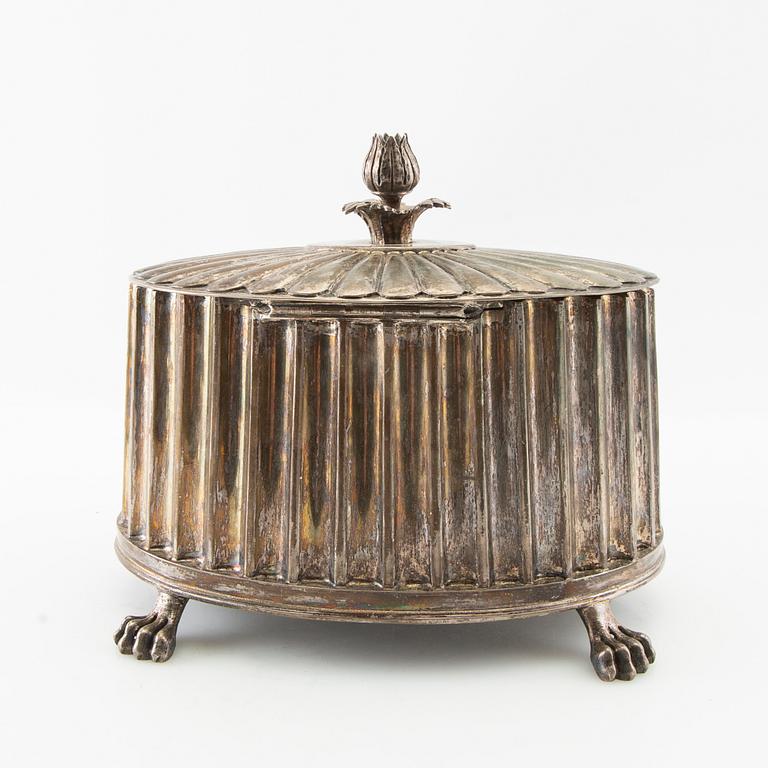 Text: "Pehr Zethelius sugar box silver Stockholm 1797 Gustavian".