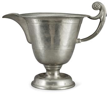 A Swedish 18th century pewter ewer by S B Roos.