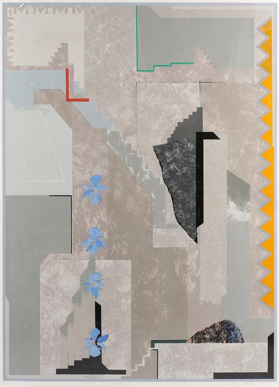 OKÄND KONSTNÄR, färglitografi, signerad och numrerad 45/88.