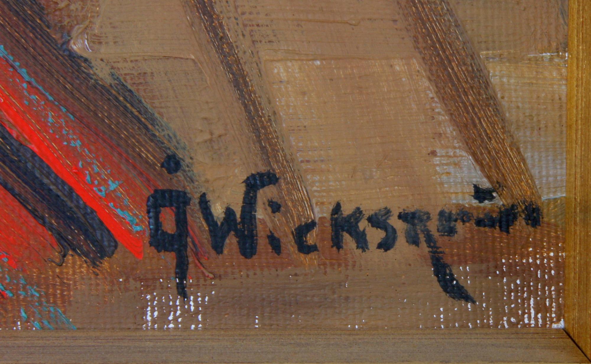 WICKSTRÖM, ÅKE. Olja på duk, sign.