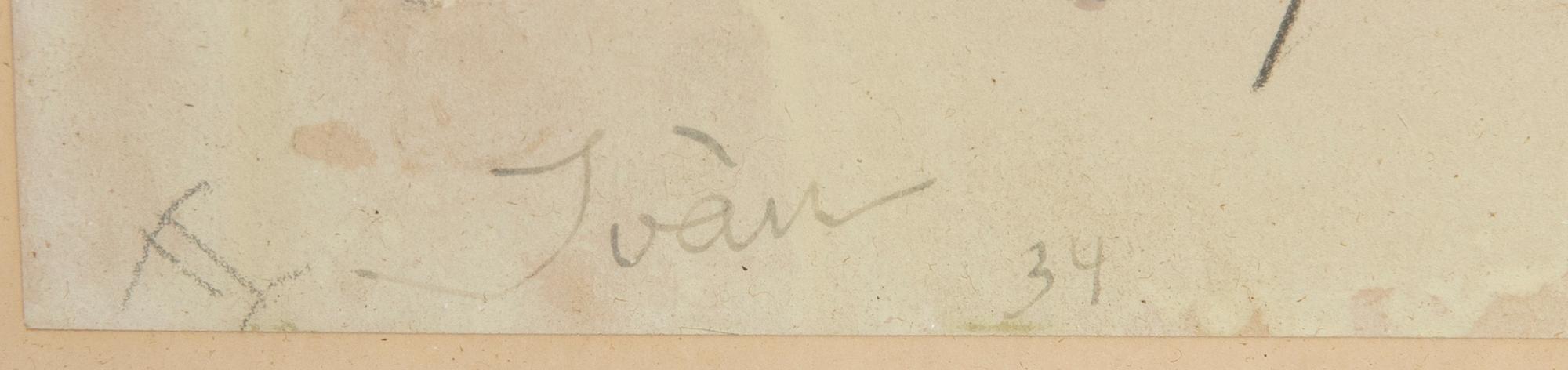 Iván Grünewald, blandteknik signerad a tergo.