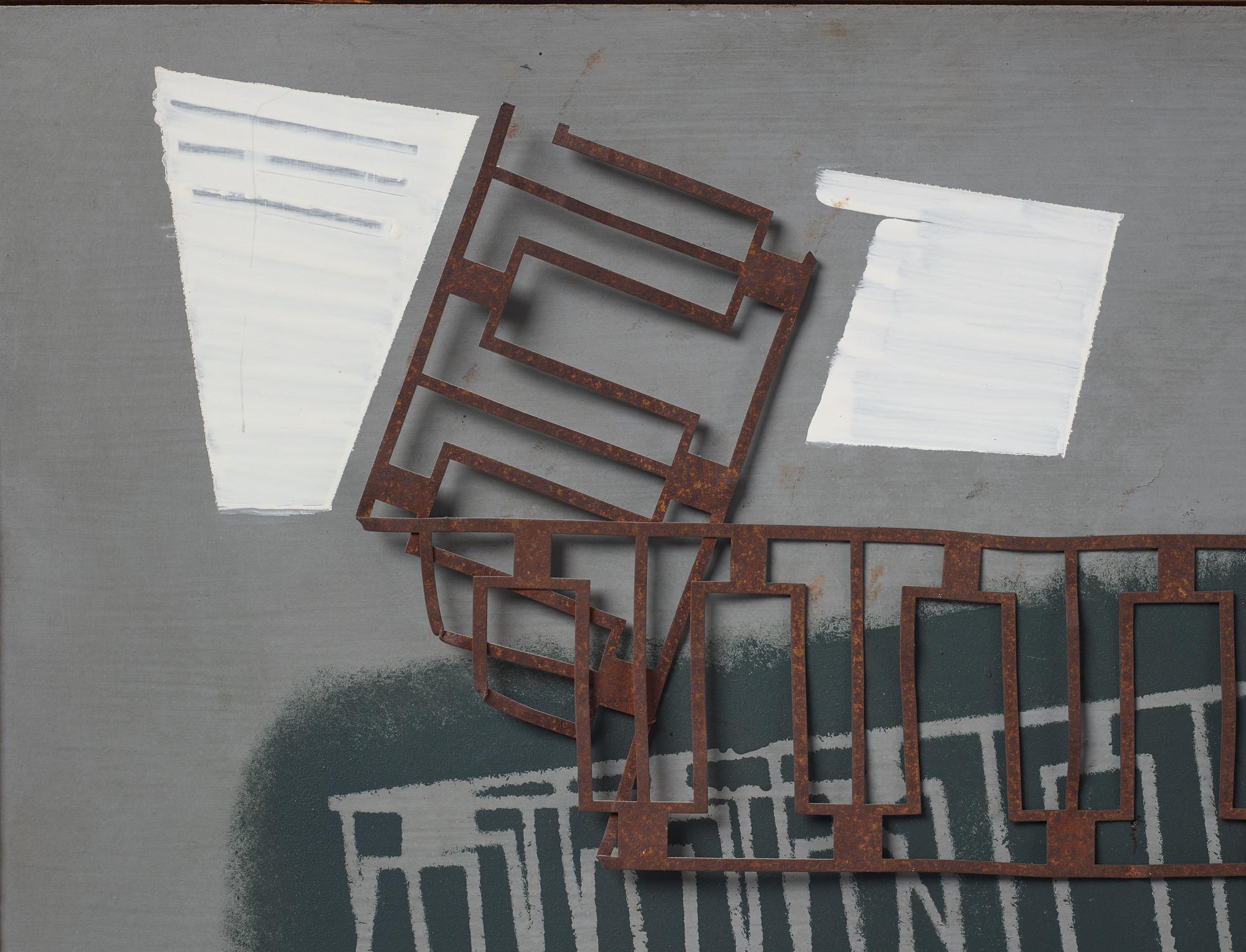 Fritz Grahn, blandteknik på pannå, signerad och daterad -64.