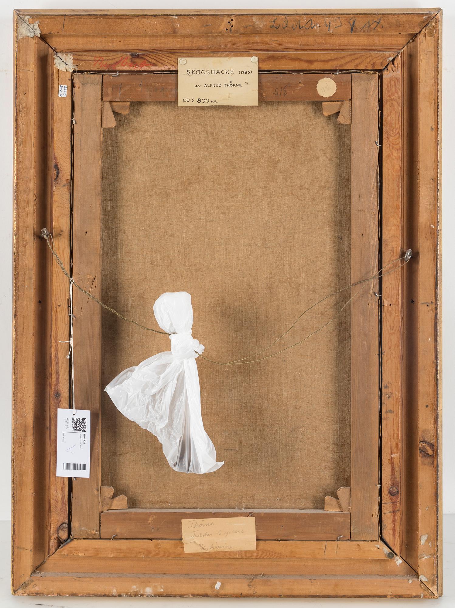 ALFRED THÖRNE, oil on canvas, signed and dated -83.