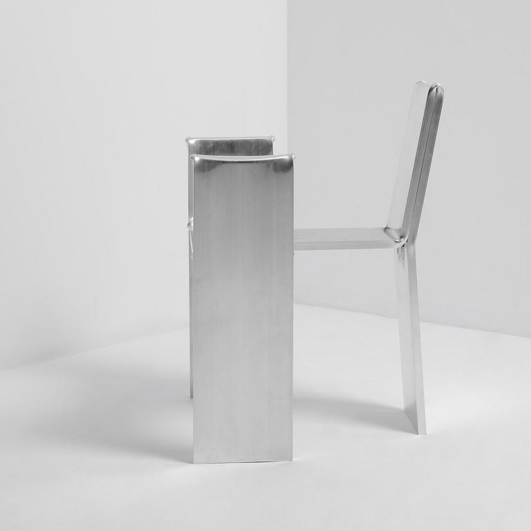 David Taylor, stol, unik, "Aluminium Chair", Studio Mellösaverken, Sverige, 2025.