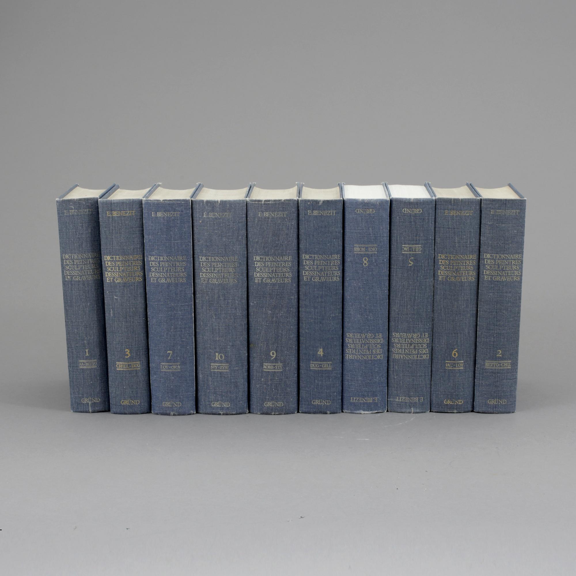 BÖCKER, 10 vol, Dictionnaire des peintres, sculpteurs, dessinateurs, et graveurs, E.Benezit, Librarie Gründ, Paris 1976.