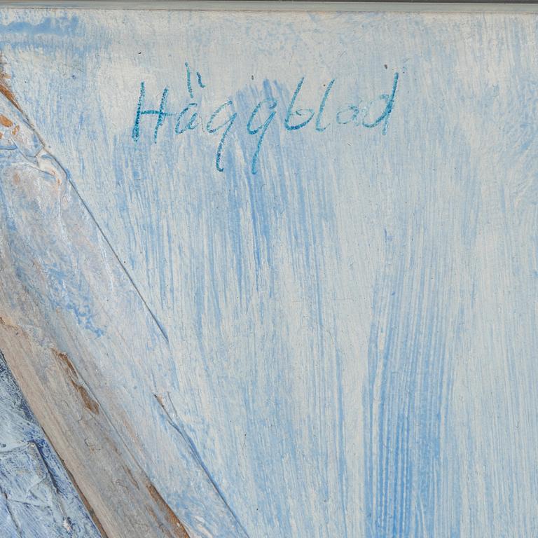 Karl-Erik Häggblad, blandteknik på papper/duk, signerad.