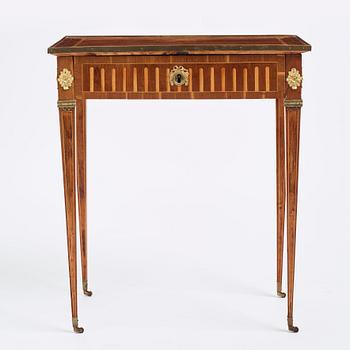 A Gustavian marquetry table by A. Lundelius (master in Stockholm 1778-1823).