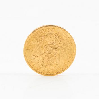 Gold coin 20 Mark 1914 German Empire (Prussia) Wilhelm II.