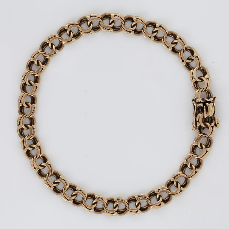 ARMBAND, guld 18K, stämplad BBG,1964. Vikt ca 17 gram.