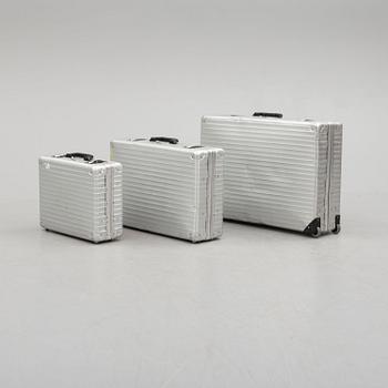 A set of three Rimowa bags later part of the 20th century.