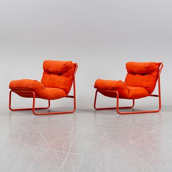Gillis Lundgren, a pair of 'Dixi' armchairs, IKEA, launched 1973.
